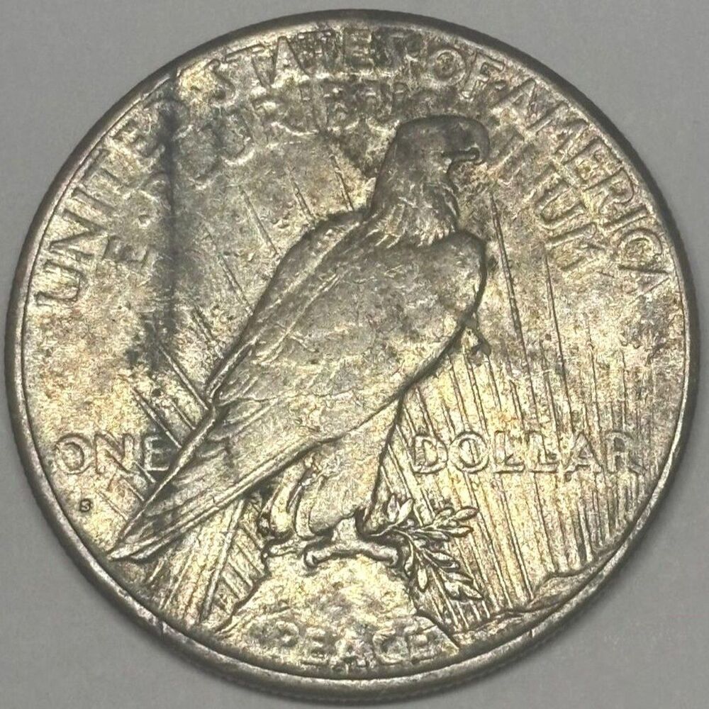 1926-S Peace Silver Dollar $Better Date 90% Silver San Francisco Mint Circulated - Picture 4 of 8